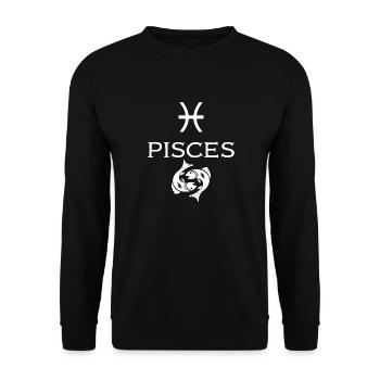 Pisces Pisces Zodiac Gift - Unisex Sweatshirt - black - Front - Alina (178cm) & Michal (187cm)