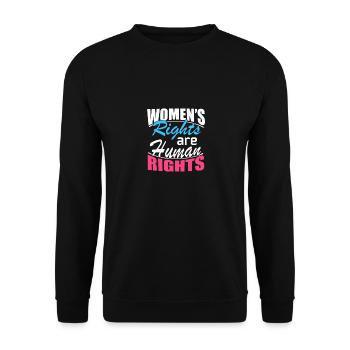 Women's rights are a gift of human rights - Unisex Sweatshirt - black - Front - Alina (178cm) & Michal (187cm)