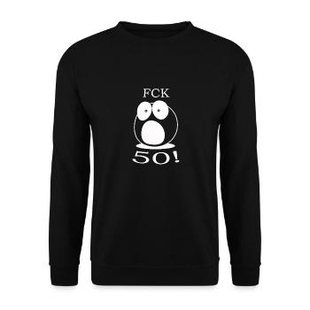 50e anniversaire, anniversaire, 50, cinquante - Sweat-shirt Unisexe - noir - Devant - Alina (178cm) & Michal (187cm)