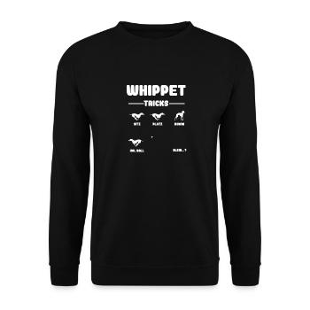 Whippet Tricks , Lévriers Idées cadeaux - Sweat-shirt Unisexe - noir - Devant - Alina (178cm) & Michal (187cm)