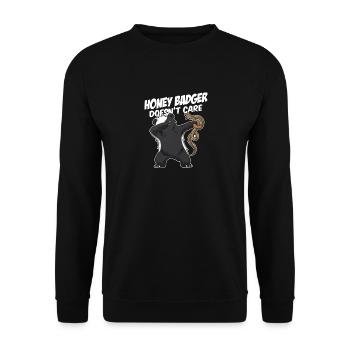 Le blaireau au miel s'en fiche - Sweat-shirt Unisexe - noir - Devant - Alina (178cm) & Michal (187cm)