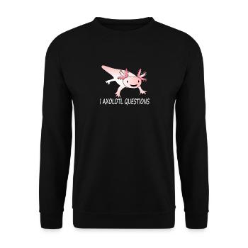 I Axolotl Questions - Sweat-shirt Unisexe - noir - Devant - Alina (178cm) & Michal (187cm)