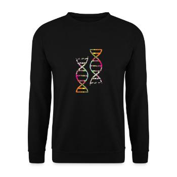 DNA molecule biologist or a geneticist gift - Unisex Sweatshirt - black - Front - Alina (178cm) & Michal (187cm)
