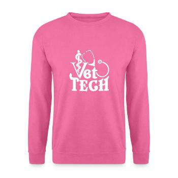 Vet Tech Stethoscope - Unisex Sweatshirt - pink - Front