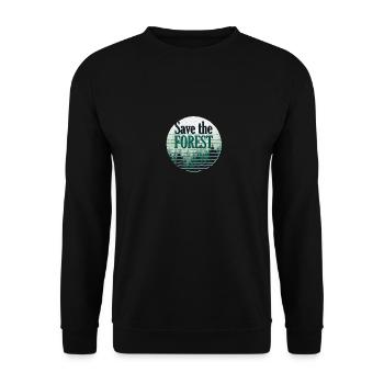 Save protection forest environment - Unisex Sweatshirt - black - Front - Alina (178cm) & Michal (187cm)