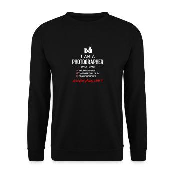 I Am A Photographer - Unisex Sweatshirt - black - Front - Alina (178cm) & Michal (187cm)