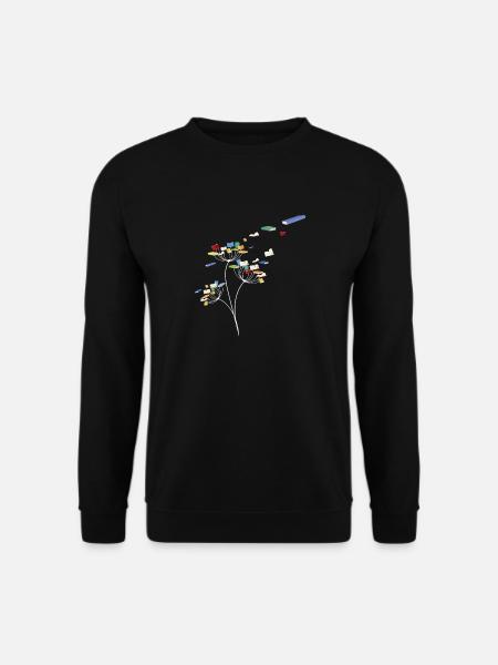 Löwenzahn Bücher Blume Blumenleser Geschenk Design - Unisex Pullover - Schwarz