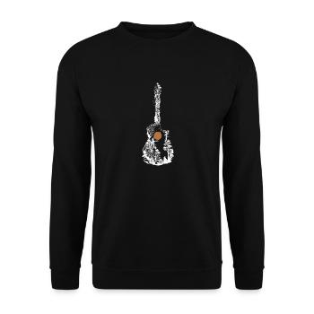 Conception de guitare naturelle | Design Fun Eco Music - Sweat-shirt Unisexe - noir - Devant - Alina (178cm) & Michal (187cm)
