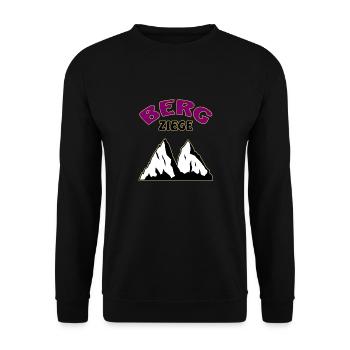 Berge Berg Ziege - Unisex Pullover - Schwarz - Vorne - Alina (178cm) & Michal (187cm)