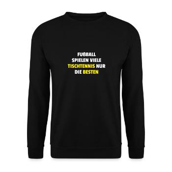 Tischtennis - Unisex Pullover - Schwarz - Vorne - Alina (178cm) & Michal (187cm)