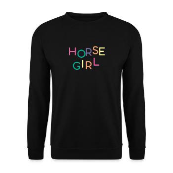 Chevaux cheval fille cheval fille cadeau - Sweat-shirt Unisexe - noir - Devant - Alina (178cm) & Michal (187cm)