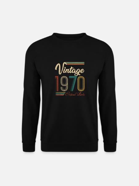 Vintage 1970 Original Parts 50e anniversaire - Sweat-shirt Unisexe - noir