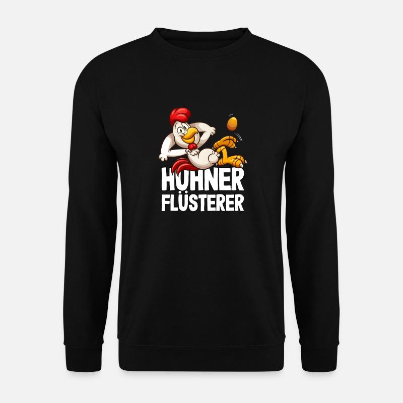 Hühner Flüsterer Lustiges Landwirt Bauer Huhn - Unisex Pullover - Schwarz