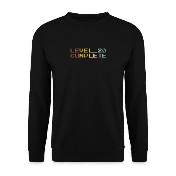 20 Jahre - 20. Geburtstag Level 20 Complete - Unisex Pullover - Schwarz - Vorne - Alina (178cm) & Michal (187cm)