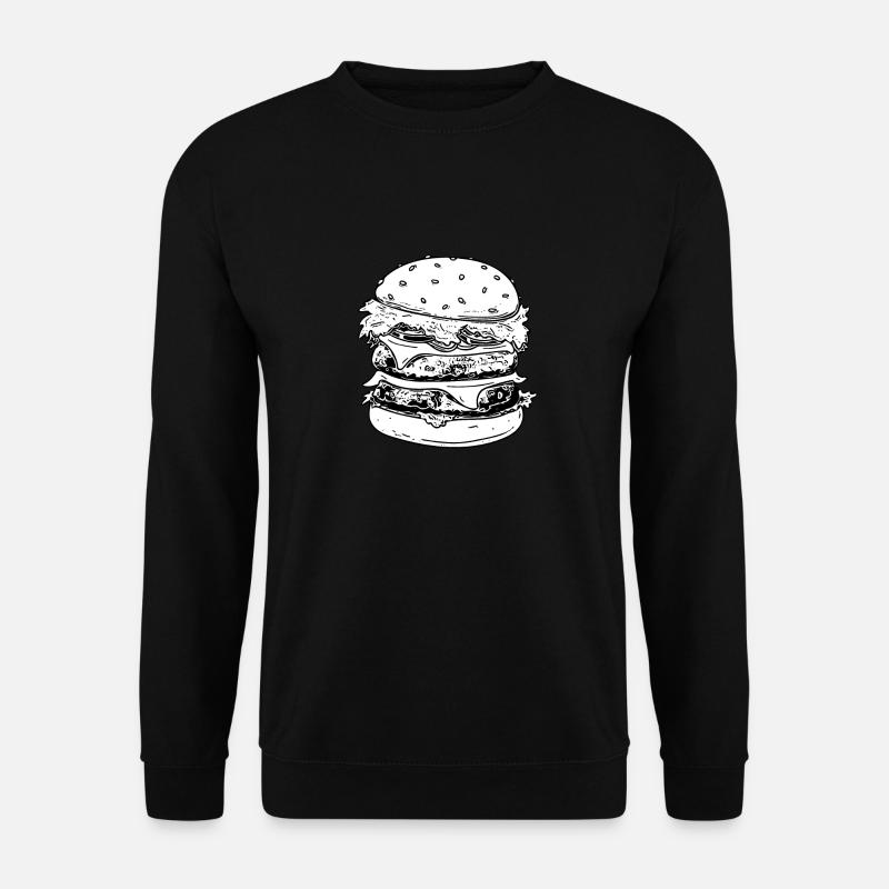 Burger - Unisex Pullover - Schwarz