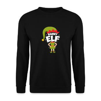 Nanny Elf - Sweat-shirt Unisexe - noir - Devant - Alina (178cm) & Michal (187cm)