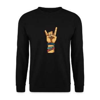 Ruban de bracelet bracelet Rock Festival Punk - Sweat-shirt Unisexe - noir - Devant - Alina (178cm) & Michal (187cm)