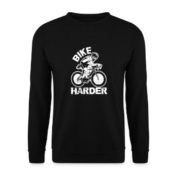 Bicycle Bicycle Bike Harder - Unisex Sweatshirt - black - Front - Alina (178cm) & Michal (187cm)