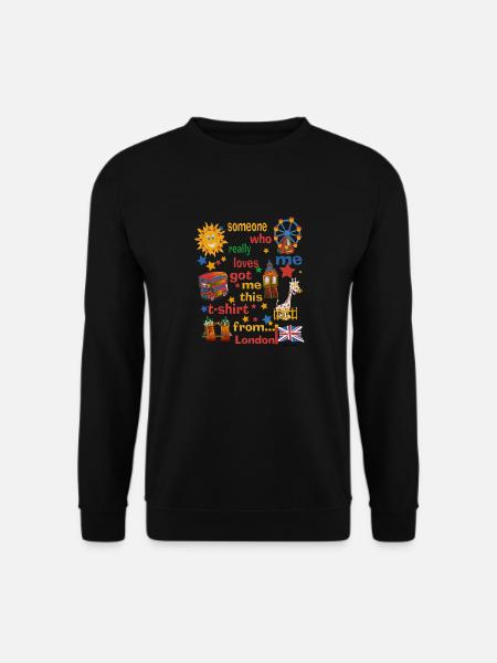 London Souvenir for Children - Someone Who Really Lo - Unisex Sweatshirt - black