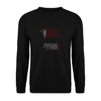 Haka Neuseeland Rugby Maori Kiwi Motiv - Unisex Pullover - Schwarz - Vorne - Alina (178cm) & Michal (187cm)