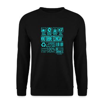 Cadeau de technicien d'éolienne - Sweat-shirt Unisexe - noir - Devant - Alina (178cm) & Michal (187cm)