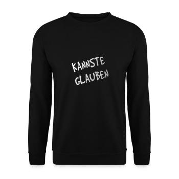 Kannste glauben pittiplatsch und schnatterinchen - Unisex Pullover - Schwarz - Vorne - Alina (178cm) & Michal (187cm)