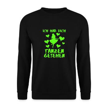 Ich hab dich tanzen gesehen – Magischer Tanzmoment - Unisex Pullover - Schwarz - Vorne - Alina (178cm) & Michal (187cm)