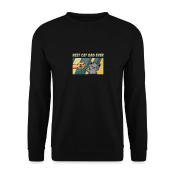 Meilleur chat papa jamais - Meilleur chat papa poing bosse - Sweat-shirt Unisexe - noir - Devant - Alina (178cm) & Michal (187cm)