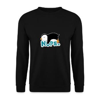 Nope Penguin Zookeeper Penguin propriétaire cadeau - Sweat-shirt Unisexe - noir - Devant - Alina (178cm) & Michal (187cm)