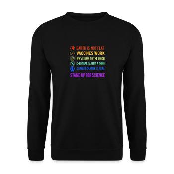 Défendez la science - Sweat-shirt Unisexe - noir - Devant - Alina (178cm) & Michal (187cm)