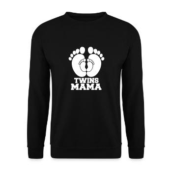 Twins Mama - Unisex Pullover - Schwarz - Vorne - Alina (178cm) & Michal (187cm)