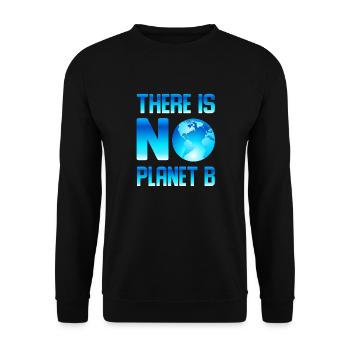 Es gibt kein Planet B There is No Planet B -Earth - Unisex Pullover - Schwarz - Vorne - Alina (178cm) & Michal (187cm)