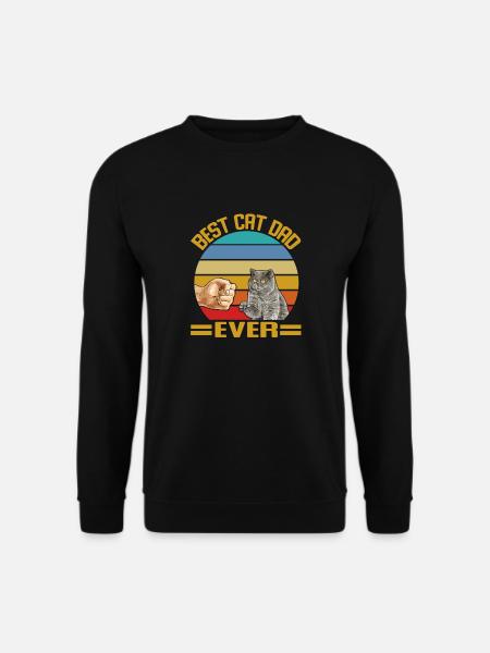 Best Cat Dad Ever britisch kurzhaar Katze Kätzchen - Unisex Pullover - Schwarz