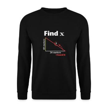 Pythagoras Triangle Mathematiker oder Mathe-Lehrer - Unisex Pullover - Schwarz - Vorne - Alina (178cm) & Michal (187cm)