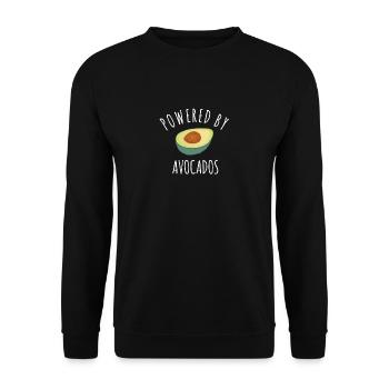 Powered by Avocados - Unisex Sweatshirt - black - Front - Alina (178cm) & Michal (187cm)