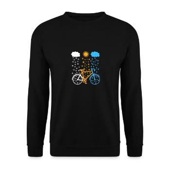 Vélo roue vélo vélo de route vélo de montagne météo - Sweat-shirt Unisexe - noir - Devant - Alina (178cm) & Michal (187cm)