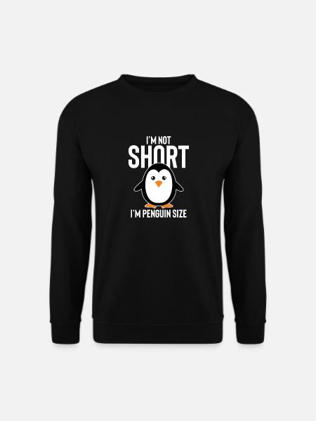 Ich bin nicht kurz Ich bin Pinguin Größe - Unisex Pullover - Schwarz