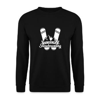 Snowboarding Extreme Snowboarding - Unisex Sweatshirt - black - Front - Alina (178cm) & Michal (187cm)