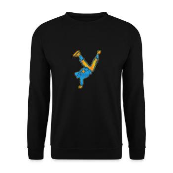 Breakdance - Unisex Pullover - Schwarz - Vorne - Alina (178cm) & Michal (187cm)