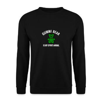 Gummi Bear Spirit Animal graphic Candy Lover - Unisex Sweatshirt - black - Front - Alina (178cm) & Michal (187cm)