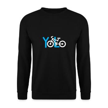 YOLO Fahrrad Logo - Unisex Pullover - Schwarz - Vorne - Alina (178cm) & Michal (187cm)
