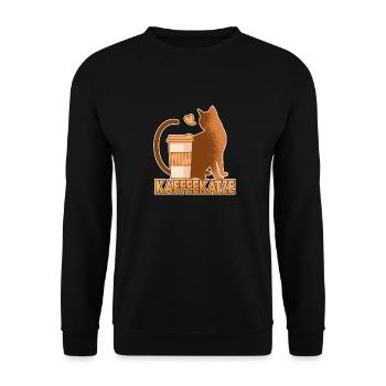 Katze Kater Katzenbesitzer Miau Kätzchen Schnurren - Unisex Pullover - Schwarz - Vorne - Alina (178cm) & Michal (187cm)