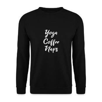 Siestes de yoga - Sweat-shirt Unisexe - noir - Devant - Alina (178cm) & Michal (187cm)