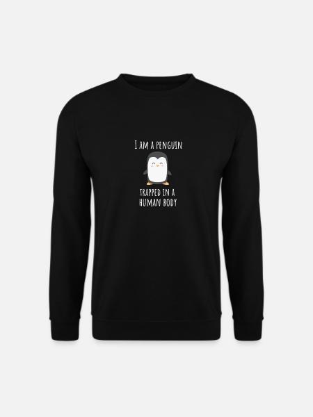I Am A Penguin, Trapped In A Human Body - Unisex Pullover - Schwarz