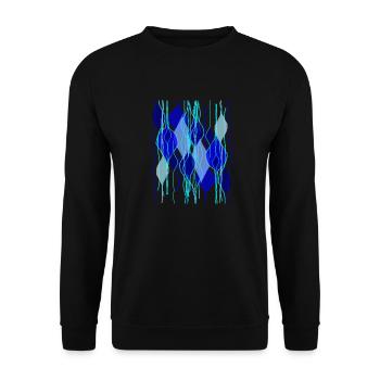 Conception de souris Fleda: formes abstraites de gouttes - Sweat-shirt Unisexe - noir - Devant - Alina (178cm) & Michal (187cm)