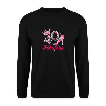 Fabulous 40 Queen 40th Birthday Queen Quarante - Sweat-shirt Unisexe - noir - Devant - Alina (178cm) & Michal (187cm)