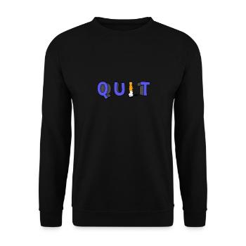 Quit World No Smoking Day Zigarettenraucher Stop - Unisex Pullover - Schwarz - Vorne - Alina (178cm) & Michal (187cm)
