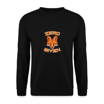 Fox Zero Fox Given amoureux des animaux renard roux - Sweat-shirt Unisexe - noir - Devant - Alina (178cm) & Michal (187cm)