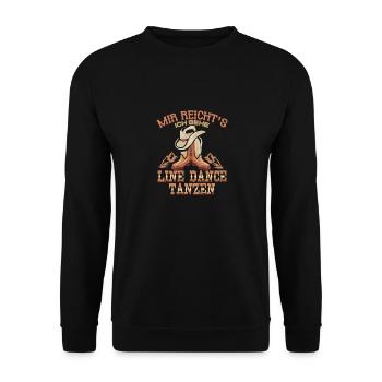 Line Dance Tanzen Cowboy Tänzer Western Geschenk - Unisex Pullover - Schwarz - Vorne - Alina (178cm) & Michal (187cm)
