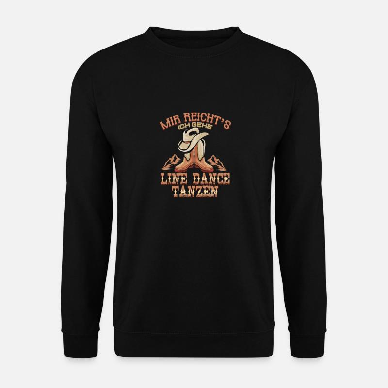Line Dance Tanzen Cowboy Tänzer Western Geschenk - Unisex Pullover - Schwarz